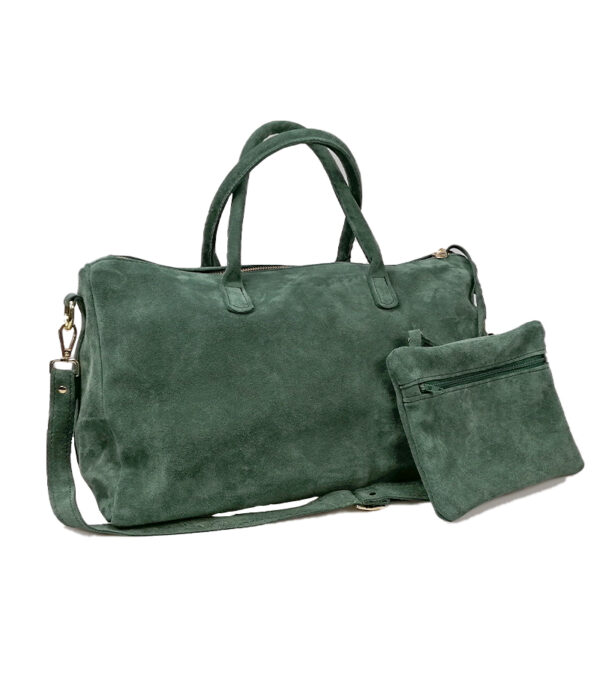 borsa con iniziali verde