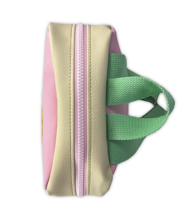 Zaino tempo libero personalizzato rosa verde e panna